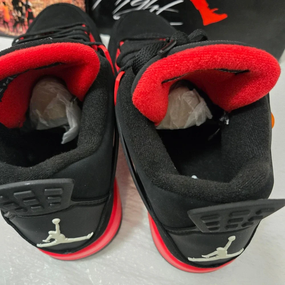 Air Jordan 4 Retro Red Thunder Black Crimson CT8527-016 Mens Size 8